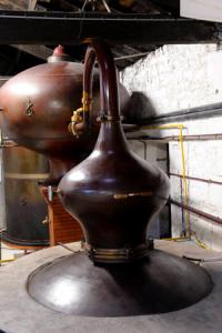 Alambic dans une distillerie de cognac. Photo : Jean-Michel Nossant