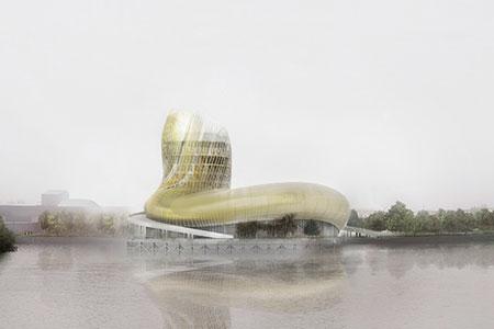 La Cité des civilisations du vin, dessinée par l'agence d'architectes XTU, ouvrira ses portes fin 2016, à Bordeaux.