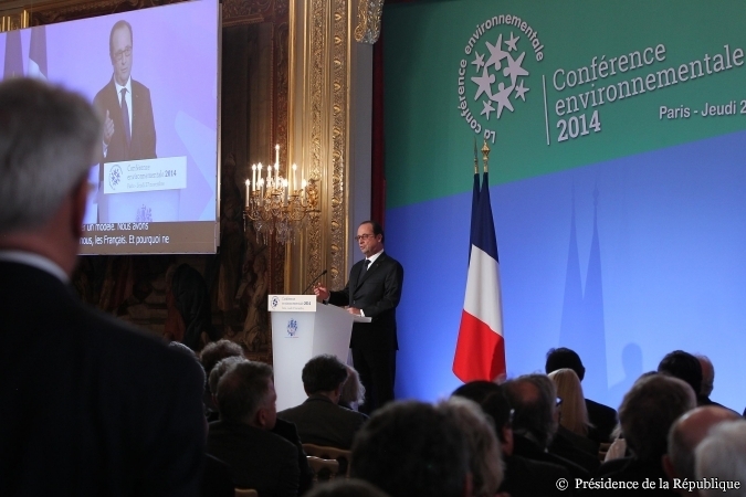 Le président de la République a ouvert la Conférence environnementale le 27 novembre 2014 au Palais de l’Elysée.