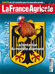 Couverture de La France Agricole n° 3415 du 23 décembre 2011.