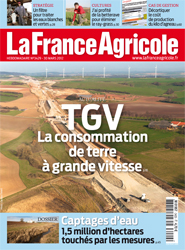 Couverture de La France Agricole n° 3429 du 30 mars 2012.