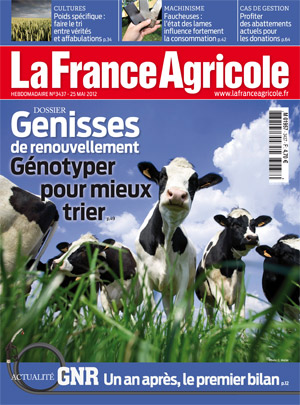 Couverture de La France Agricole du 25 mai 2012 (n° 3437).
