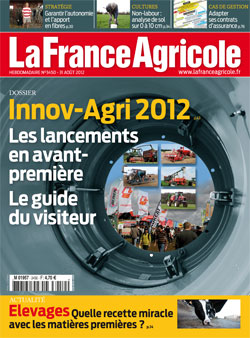 Couverture de La France Agricole du 31 août 2012 (n° 3450).