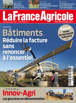 Couverture de La France Agricole du 7 septembre 2012 (n° 3451).