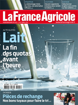 Couverture de La France Agricole du 5 octobre 2012 (n° 3455).