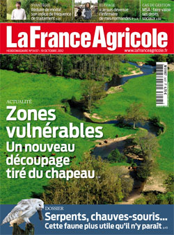 Couverture de La France Agricole du 12 octobre 2012 (n° 3457).