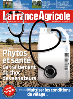 Couverture de La France Agricole du 12 octobre 2012 (n° 3458).