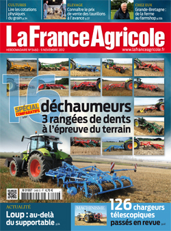 Couverture de La France Agricole du 2 novembre 2012 (n° 3460).
