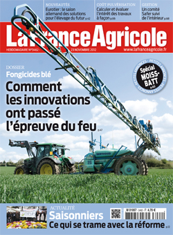 Couverture de La France Agricole du 23 novembre 2012 (n° 3462).