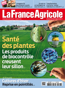 Couverture de La France Agricole du 8 mars 2013 (n° 3477).