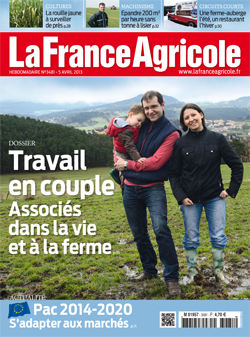 Couverture de La France Agricole du 5 avril 2013 (n° 3481).
