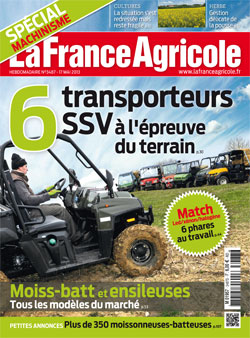 Couverture de La France Agricole du 17 mai 2013 (n° 3487).
