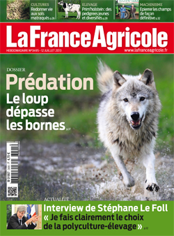 Couverture de La France Agricole du 12 juillet 2013 (n° 3495).
