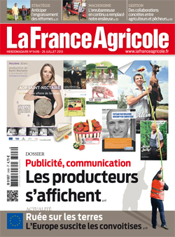 Couverture de La France Agricole du 26 juillet 2013 (n° 3496).