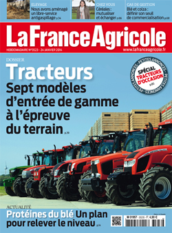 Couverture de La France Agricole du 24 janvier 2014 (n° 3523).