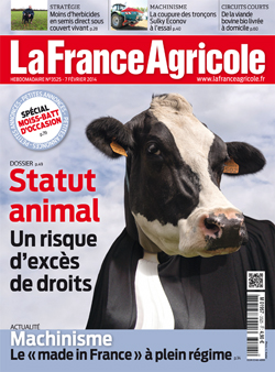 Couverture de La France Agricole du 7 février 2014 (n° 3525).