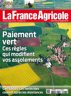 Couverture de La France Agricole du 3 octobre 2014 (n° 3558).