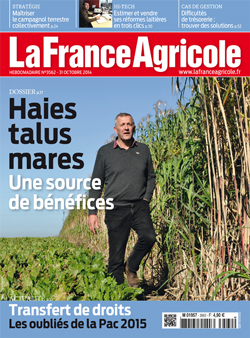 Couverture de La France Agricole du 31 octobre 2014 (n° 3562).
