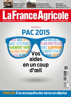 Couverture de La France Agricole du 23 janvier 2015 (n° 3574).