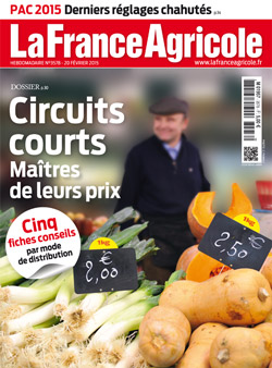 Couverture de La France Agricole du 20 février 2015 (n° 3578).