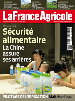Couverture de La France Agricole du 6 mars 2015 (n° 3580).
