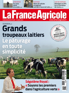Couverture de La France Agricole du 13 mars 2015 (n° 3581).