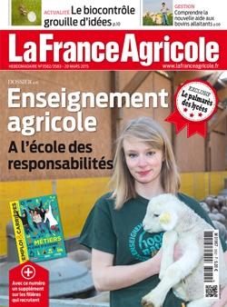 Couverture de La France Agricole du 20 mars 2015 (n° 3582).