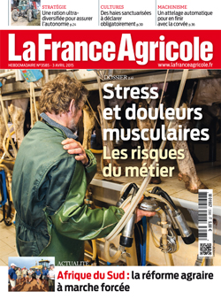 Couverture de La France Agricole du 3 avril 2015 (n° 3585).