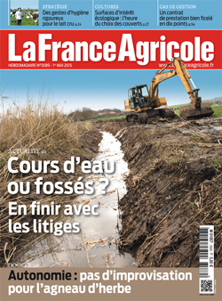 Couverture de La France Agricole du 31 avril 2015 (n° 3589).