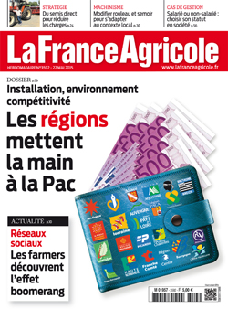 Couverture de La France Agricole du 22 mai 2015 (n° 3592).