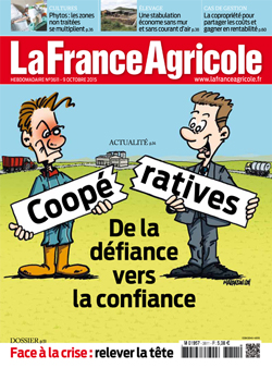 Couverture de La France Agricole du 9 octobre 2015 (n° 3611).