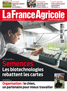 Couverture de La France Agricole du 23 octobre 2015 (n° 3613).