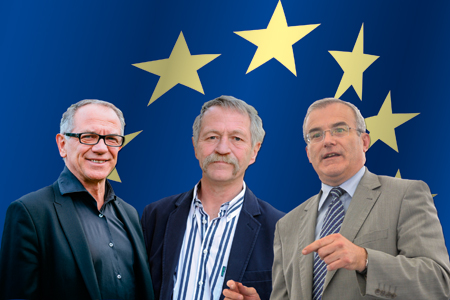 Nous avons interrogé trois eurodéputés soucieux de l'agriculture, qui se présentent pour un second mandat : Michel Dantin, Eric Andrieu et José Bové. Photo : UE