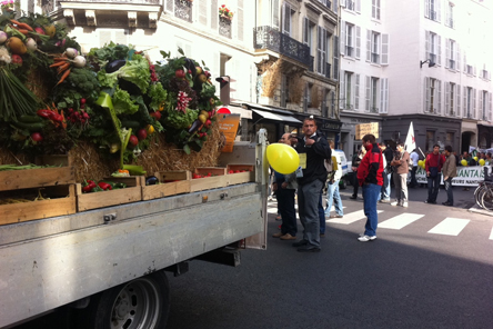 Manifestation des producteurs de légumes à Paris le 23 septembre 2011 (© M.Gramat /GFA)