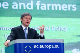 Dacian Ciolos à Bruxelles - Présentation du projet de réforme PAC 2014. Photo : Commission européenne