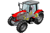 Tracteurs : Une suspension mécanique sur les 5400 Massey Ferguson